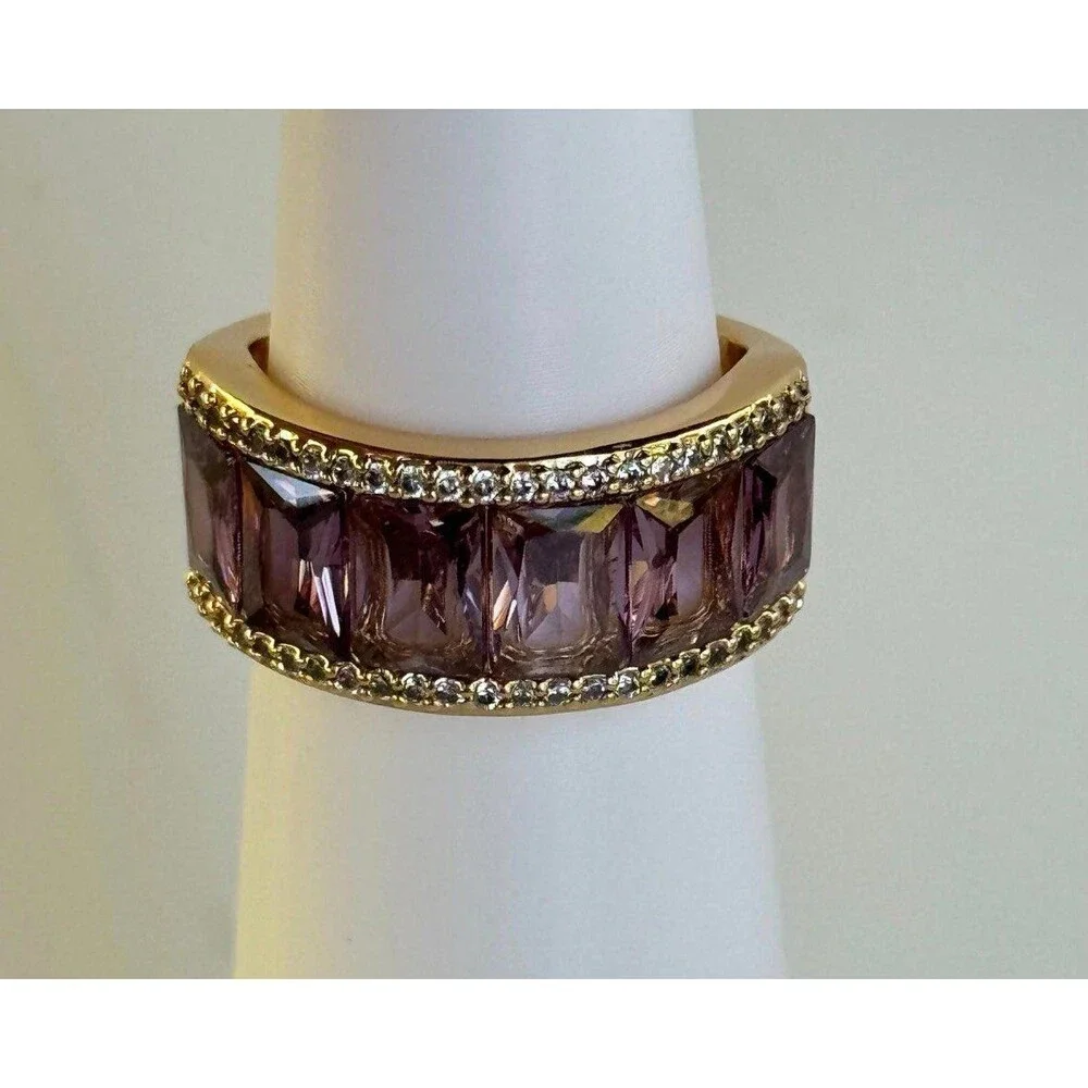 Amethyst Band style Ring, size 10